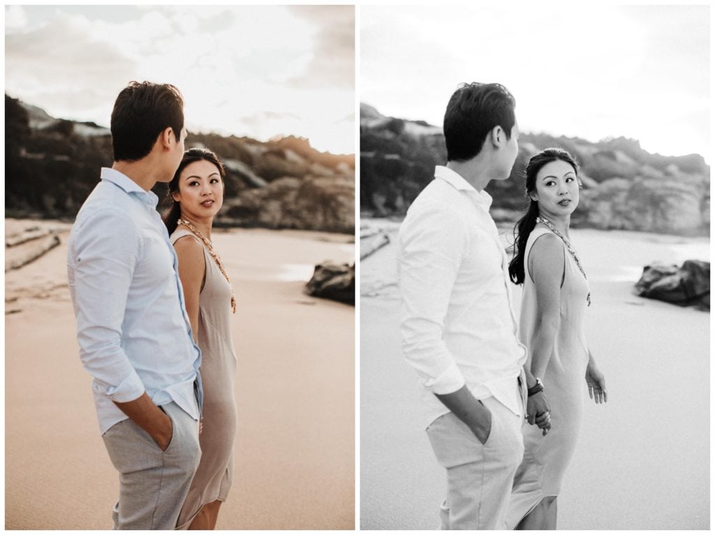 Maui Engagement photos in a jungle couples photo session in Lahaina Kaanapali