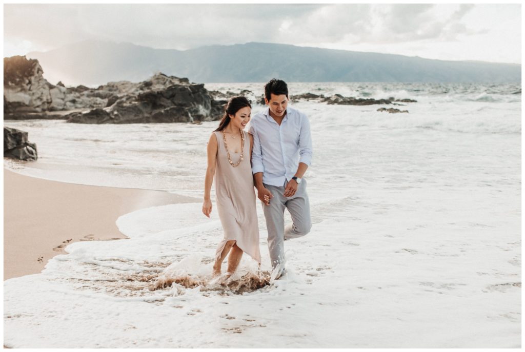 Maui Engagement photos in a jungle couples photo session in Lahaina Kaanapali