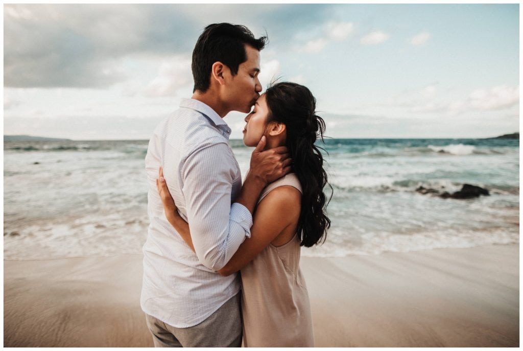 Maui Engagement photos in a jungle couples photo session in Lahaina Kaanapali