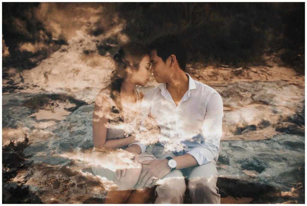 Maui Engagement photos in a jungle couples photo session in Lahaina Kaanapali