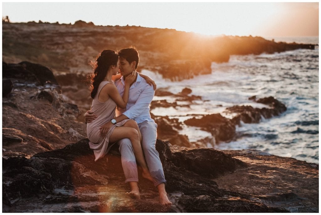 Maui Engagement photos in a jungle couples photo session in Lahaina Kaanapali