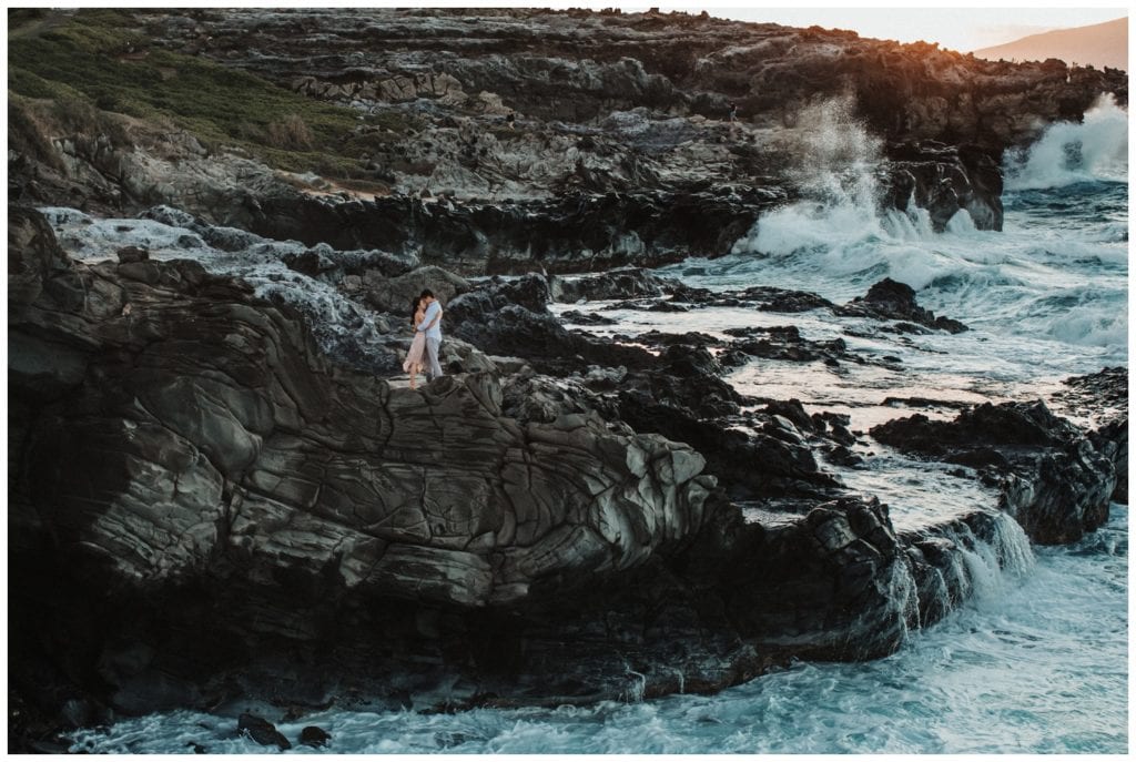 Maui Engagement photos in a jungle couples photo session in Lahaina Kaanapali