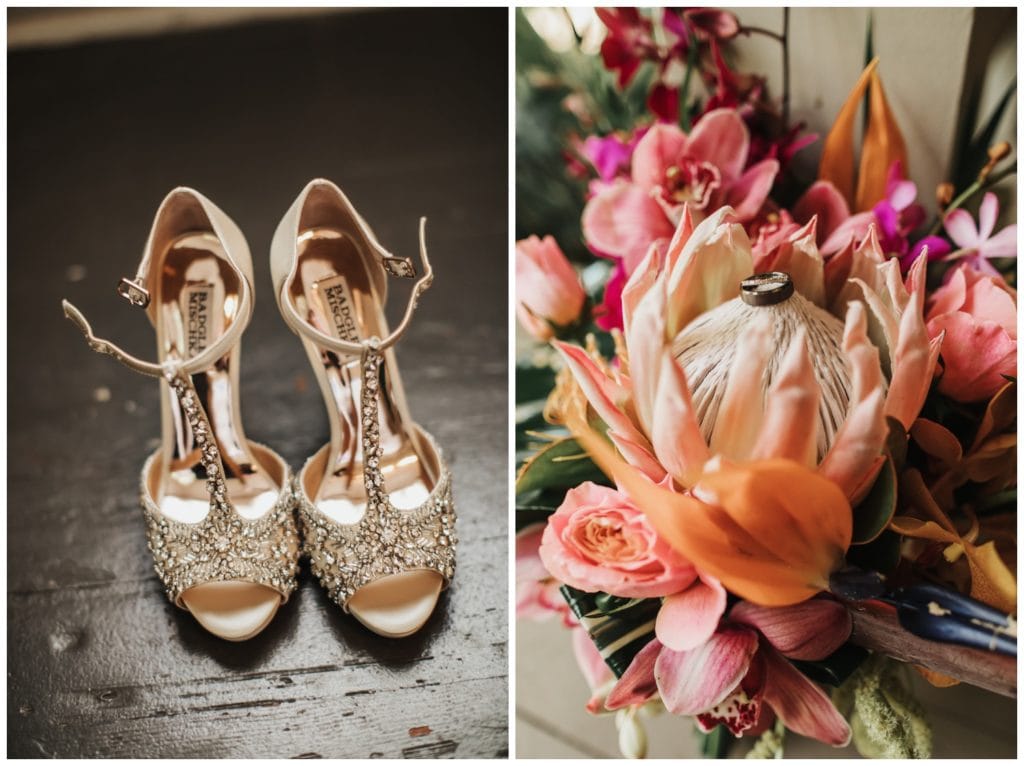 Tropical Boho Wedding in maui at Olowalu Plantation House Bride and Groom