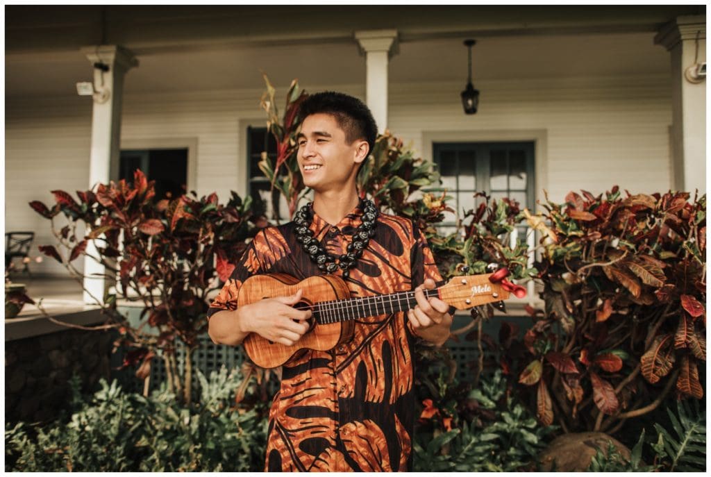 Tropical Boho Wedding in maui at Olowalu Plantation House Bride and Groom