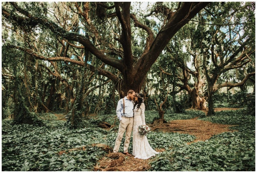 Maui Adventure Elopement Amy Jayne Photography captures the couple on their wedding day adventuring around Maui