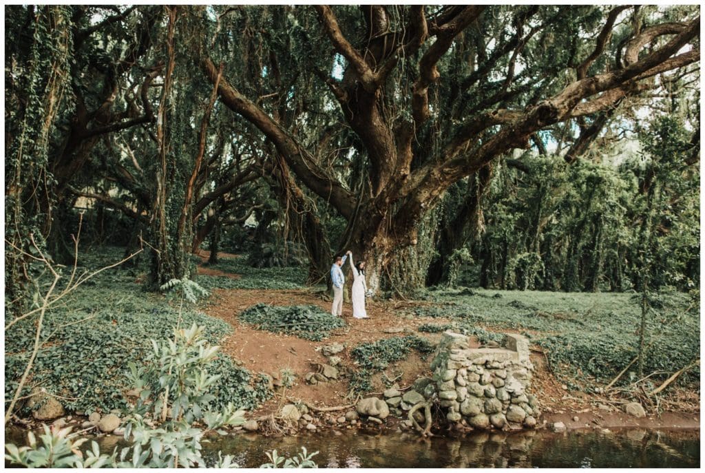 Maui Adventure Elopement Amy Jayne Photography captures the couple on their wedding day adventuring around Maui