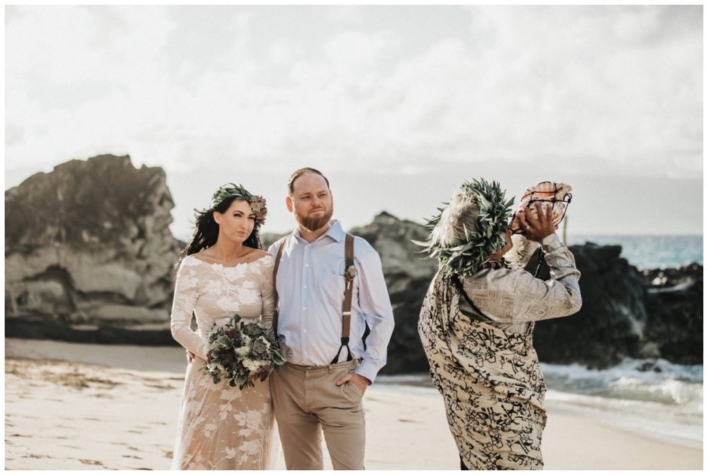 Maui Adventure Elopement Amy Jayne Photography captures the couple on their wedding day adventuring around Maui