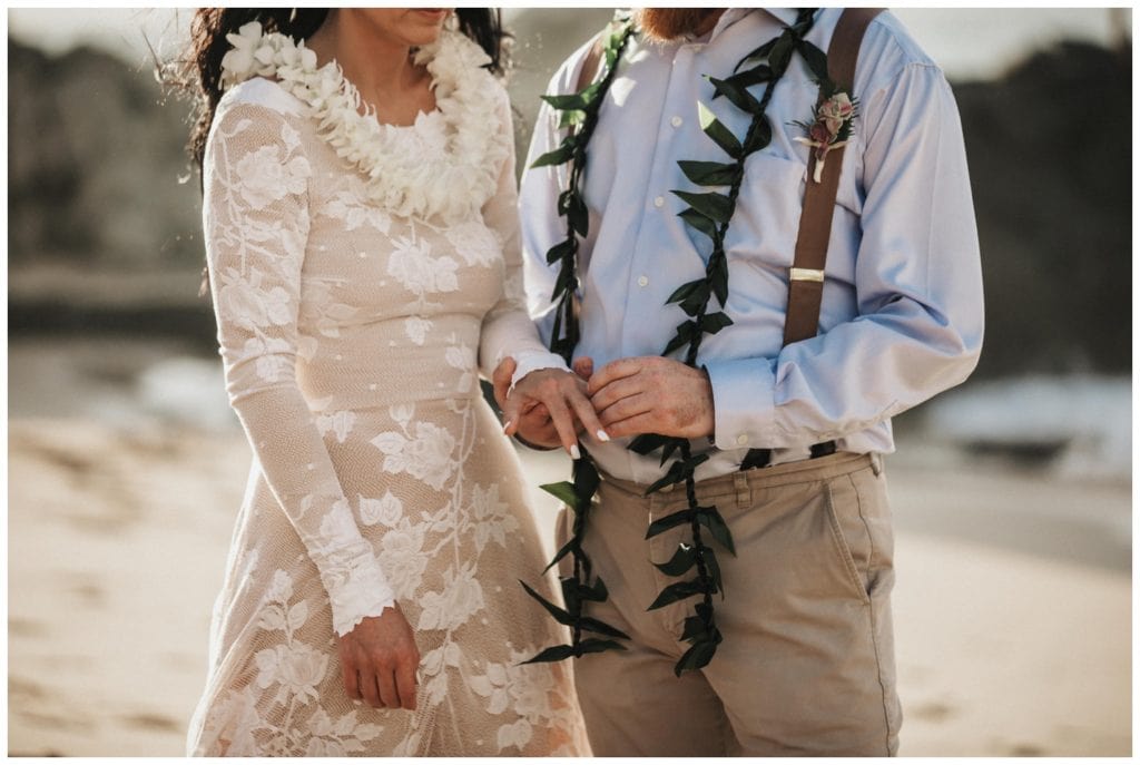 Maui Adventure Elopement Amy Jayne Photography captures the couple on their wedding day adventuring around Maui