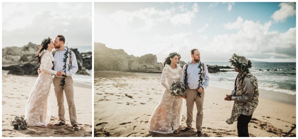 Maui Adventure Elopement Amy Jayne Photography captures the couple on their wedding day adventuring around Maui