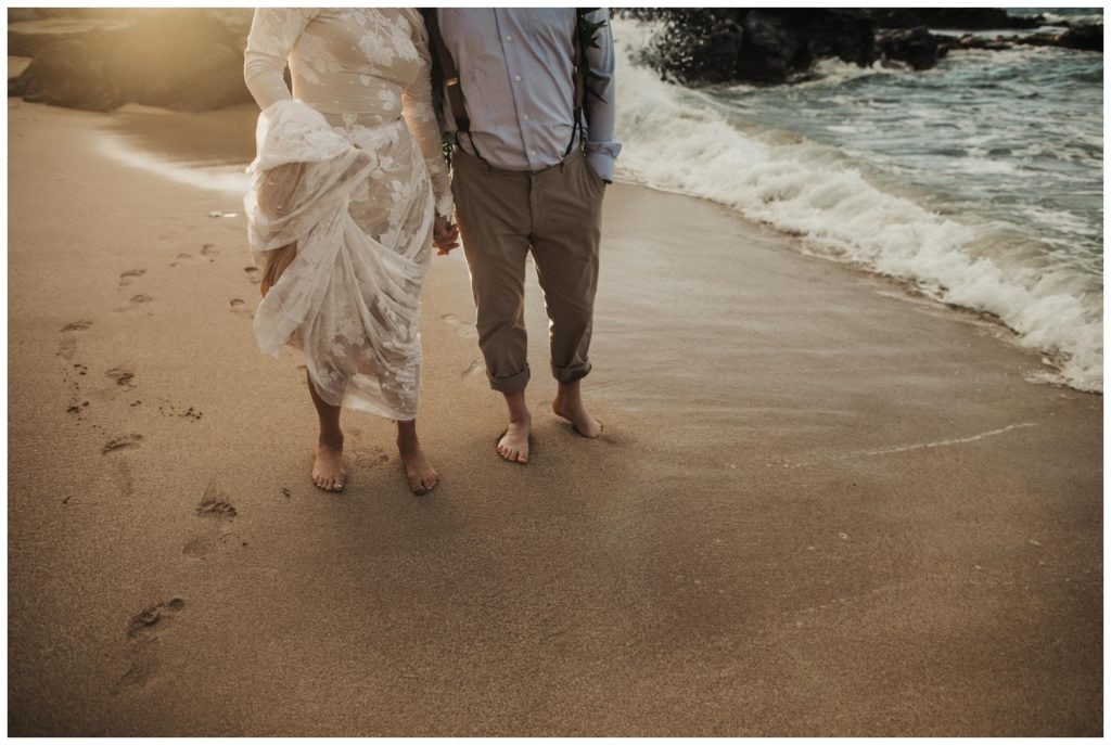 Maui Adventure Elopement Amy Jayne Photography captures the couple on their wedding day adventuring around Maui