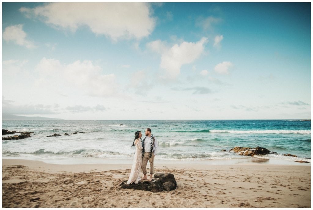 Maui Adventure Elopement Amy Jayne Photography captures the couple on their wedding day adventuring around Maui
