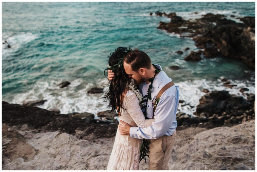 Maui Adventure Elopement Amy Jayne Photography captures the couple on their wedding day adventuring around Maui