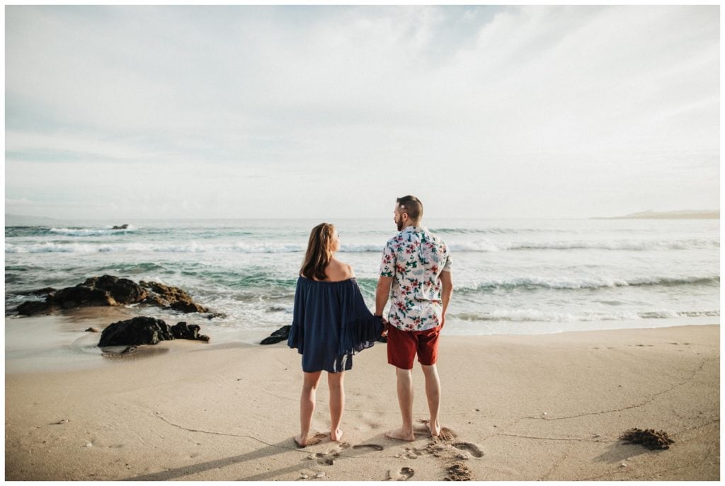 Anniversary Photos in Maui, Kapalua with Amy Jayne Photography couple on the beach and cliffs