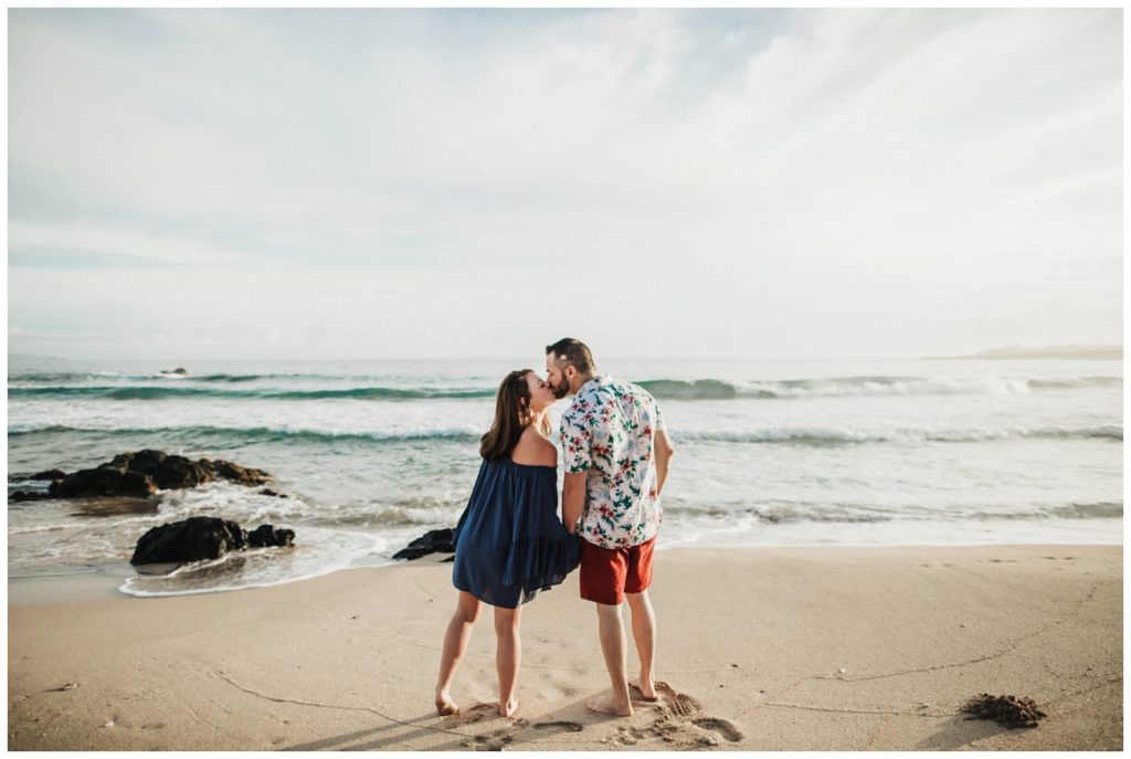 Anniversary Photos in Maui, Kapalua with Amy Jayne Photography couple on the beach and cliffs