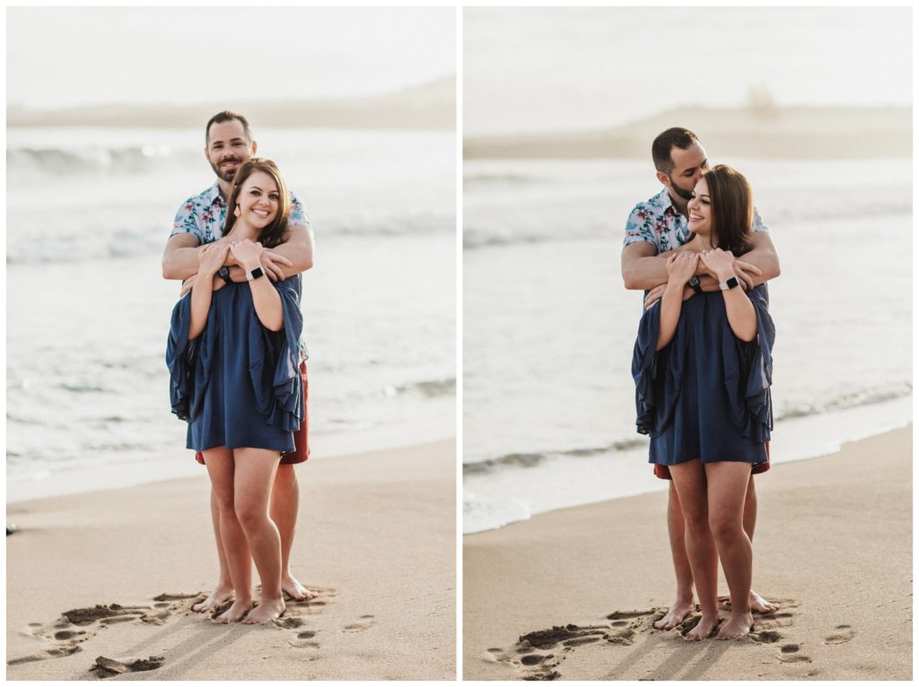 Anniversary Photos in Maui, Kapalua with Amy Jayne Photography couple on the beach and cliffs