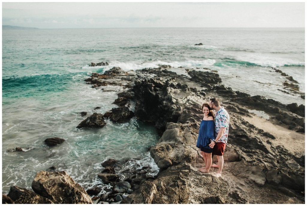 Anniversary Photos in Maui, Kapalua with Amy Jayne Photography couple on the beach and cliffs