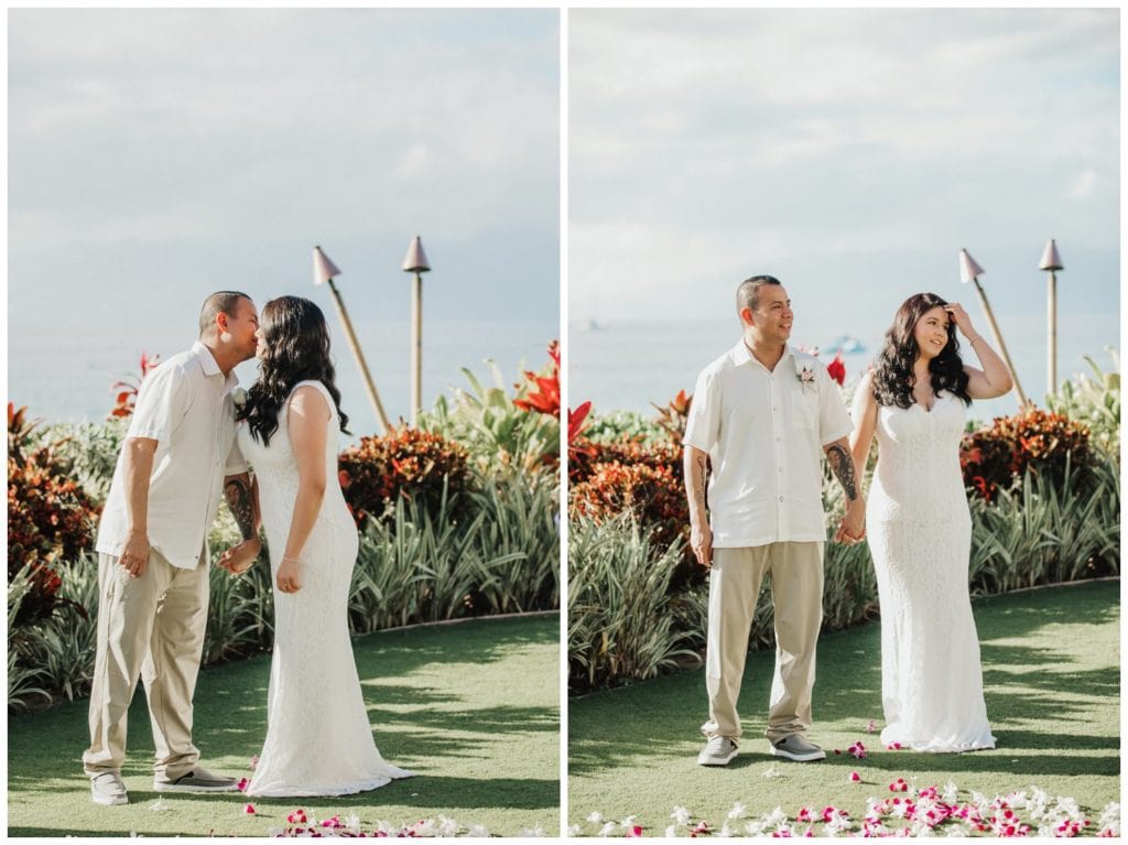 Royal Lahaina Resort Wedding Carlos and Kenya, Amy Jayne photography. Maui photographer Weddings.