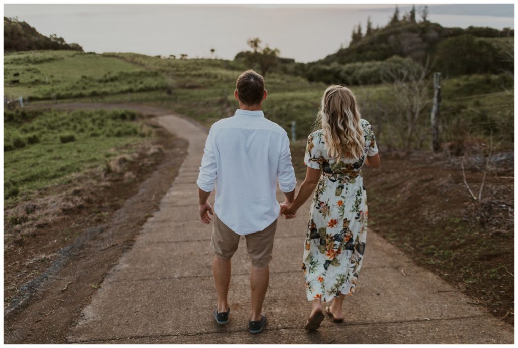 Adventurous Maui Engagement Photo Session couple hiking in Hawaii for pictures