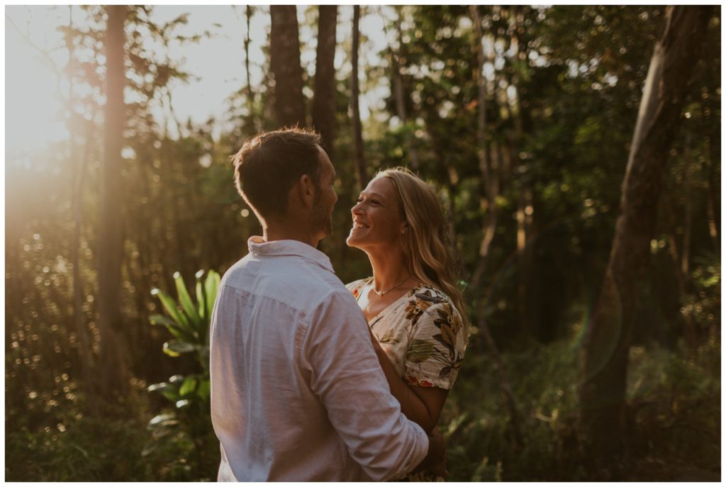 Adventurous Maui Engagement Photo Session couple hiking in Hawaii for pictures