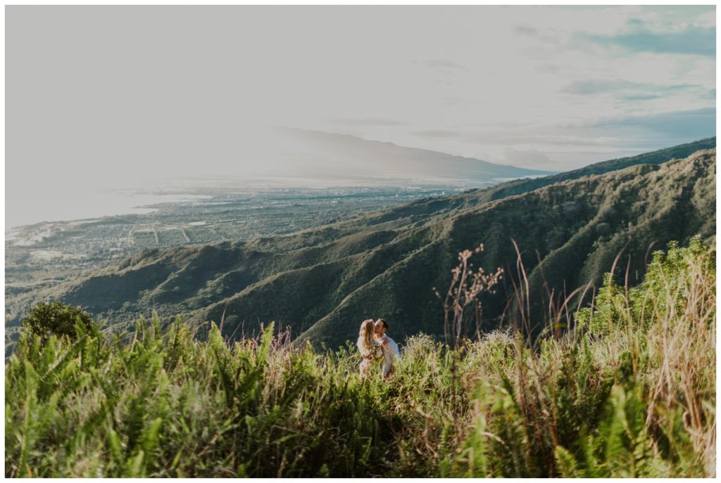 Adventurous Maui Engagement Photo Session couple hiking in Hawaii for pictures