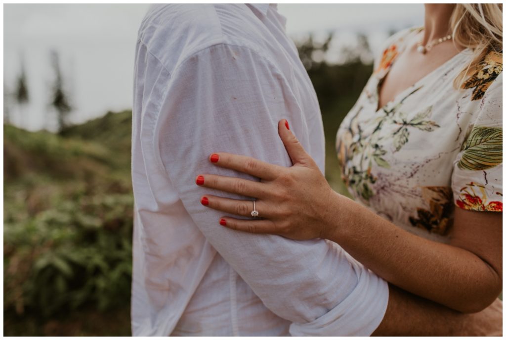 Adventurous Maui Engagement Photo Session couple hiking in Hawaii for pictures
