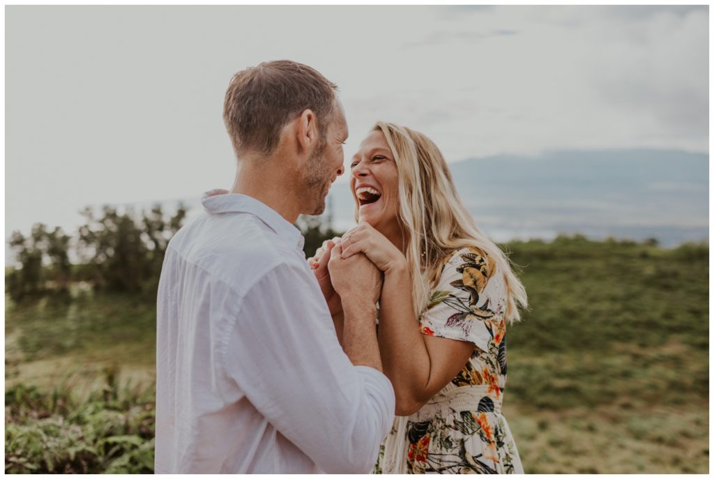 Adventurous Maui Engagement Photo Session couple hiking in Hawaii for pictures