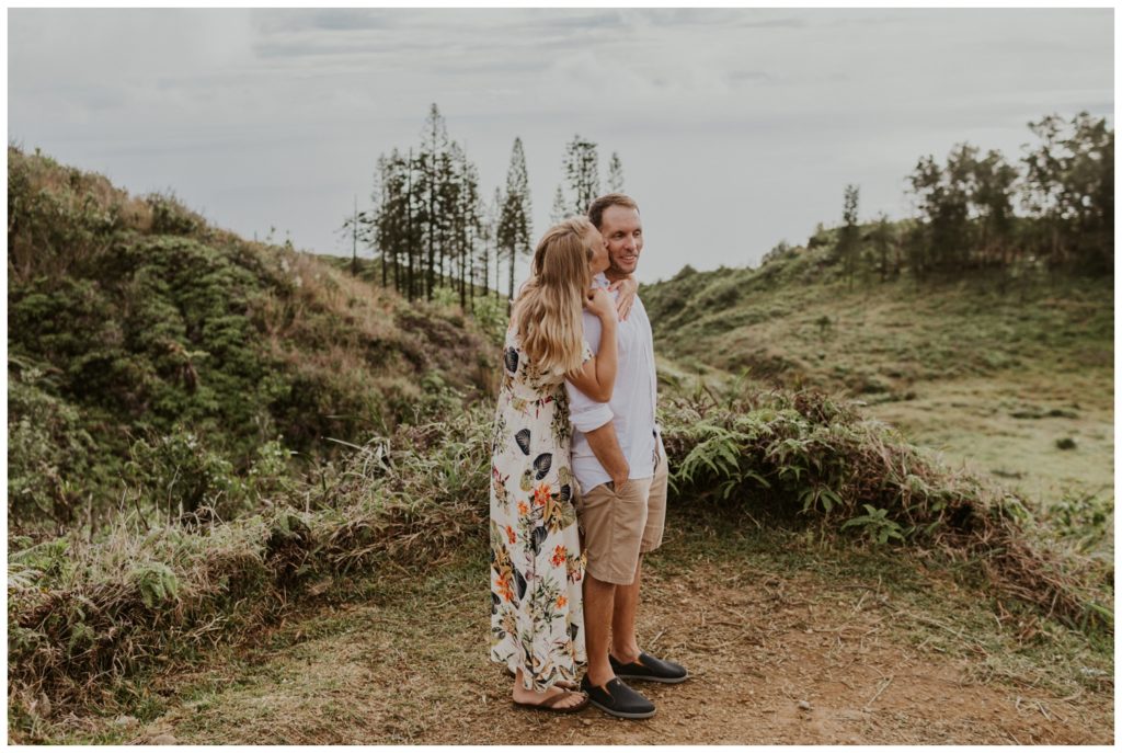 Adventurous Maui Engagement Photo Session couple hiking in Hawaii for pictures