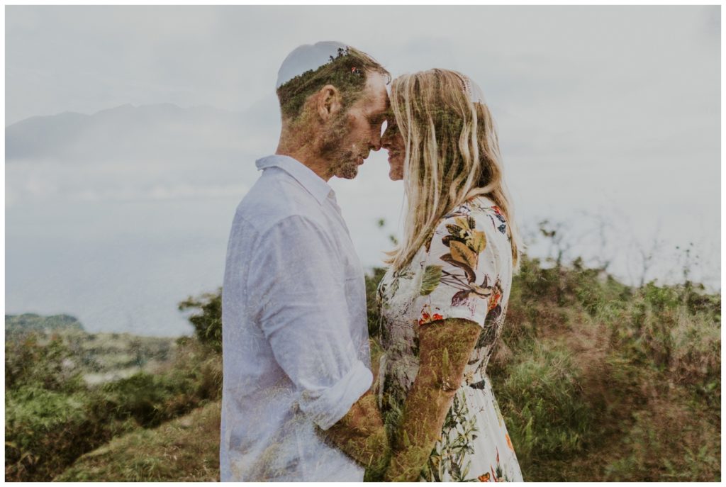 Adventurous Maui Engagement Photo Session couple hiking in Hawaii for pictures