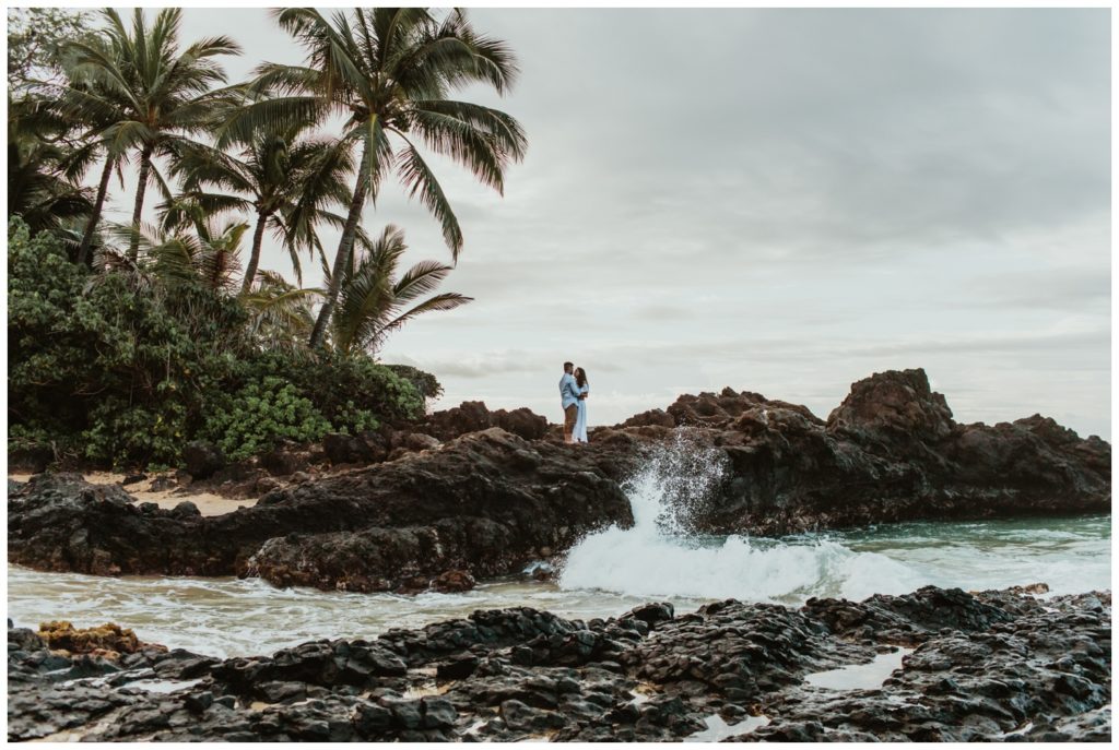 Engagement photos maui wailea makena cove on the beach