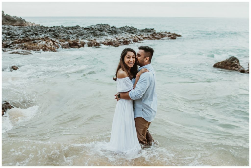 Engagement photos maui wailea makena cove on the beach