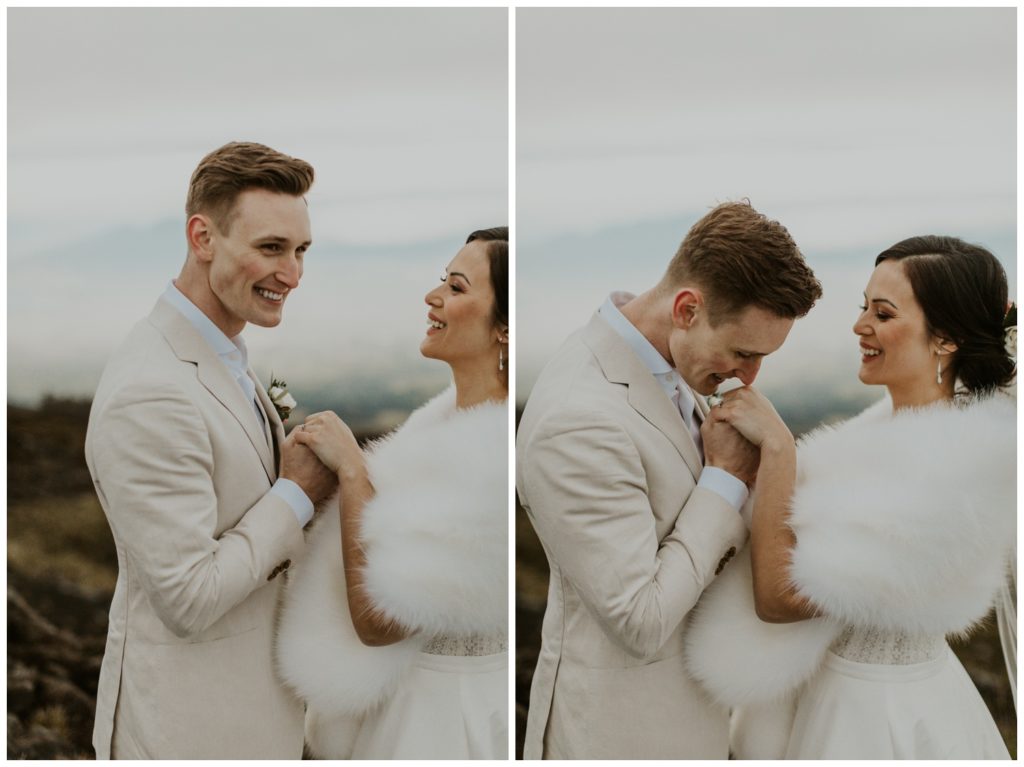 Haleakala Adventurous Elopement Wedding Couple getting married in Maui Hawaii