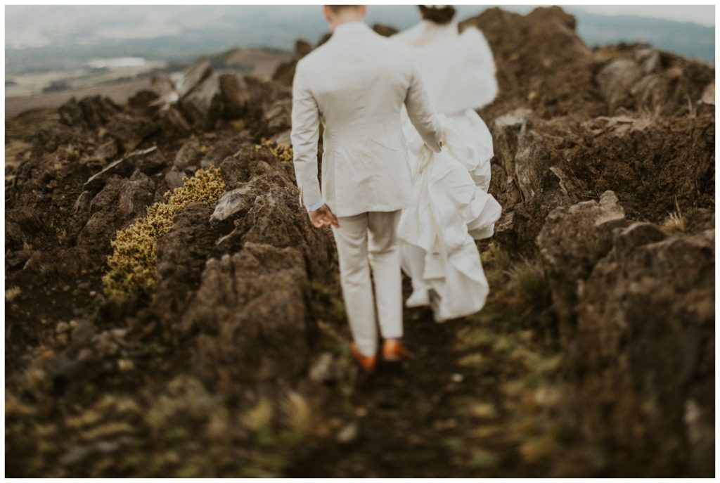Haleakala Adventurous Elopement Wedding Couple getting married in Maui Hawaii
