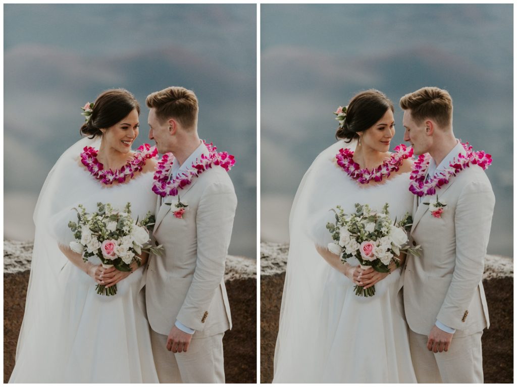 Haleakala Adventurous Elopement Wedding Couple getting married in Maui Hawaii