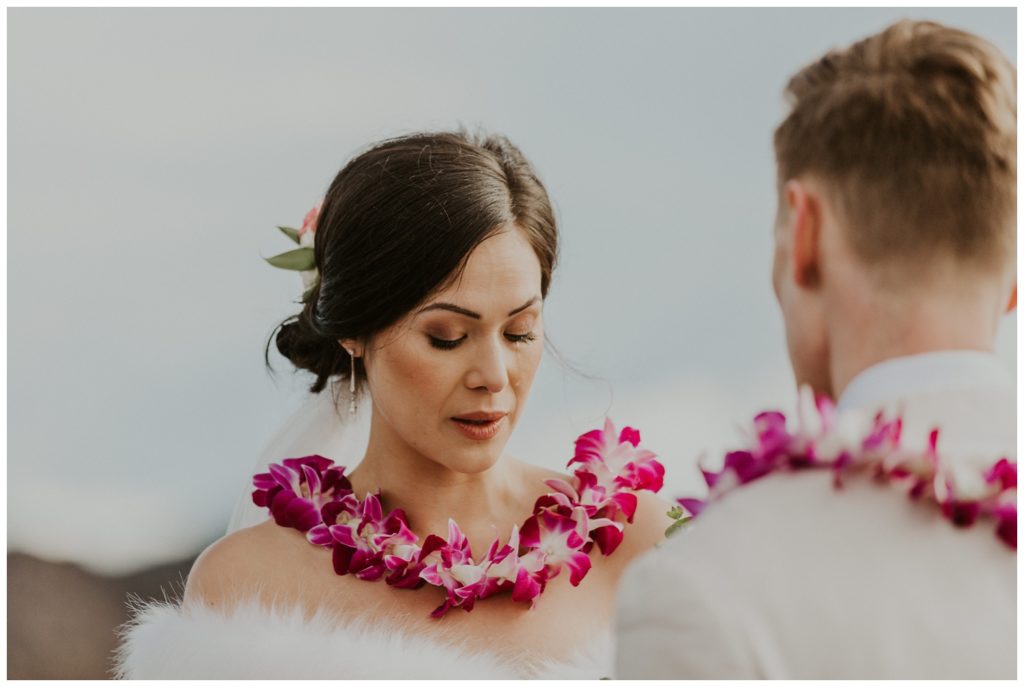 Haleakala Adventurous Elopement Wedding Couple getting married in Maui Hawaii
