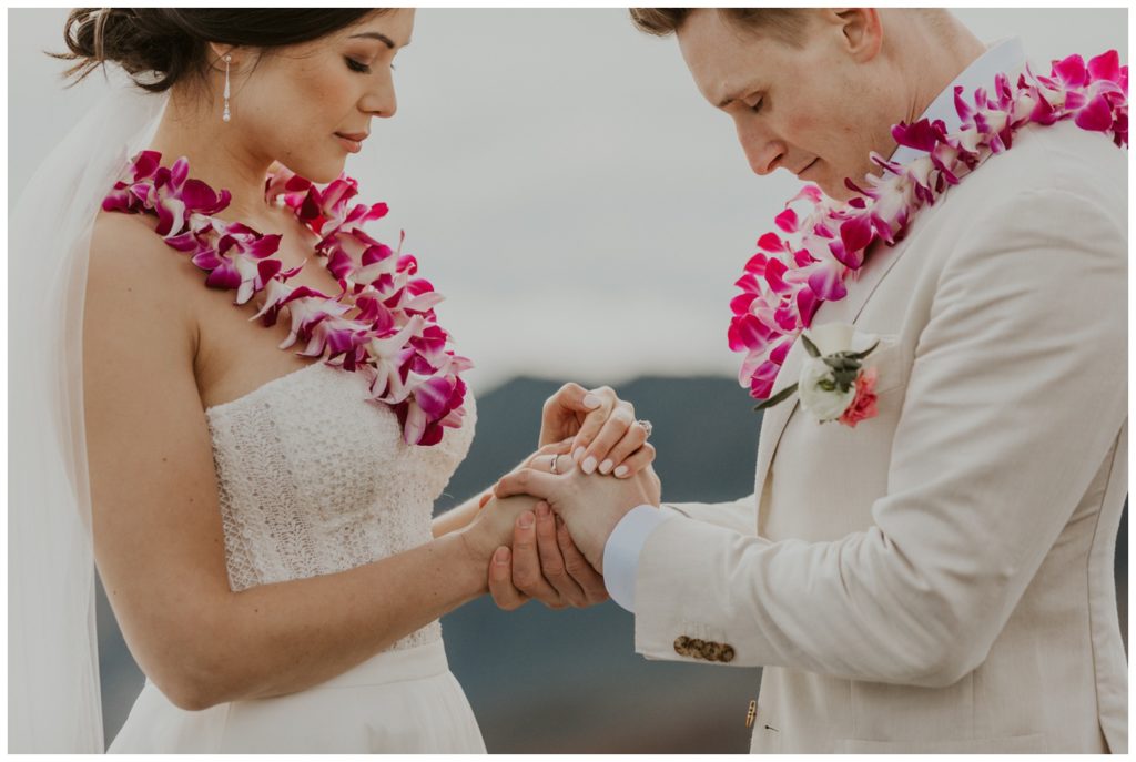 Haleakala Adventurous Elopement Wedding Couple getting married in Maui Hawaii