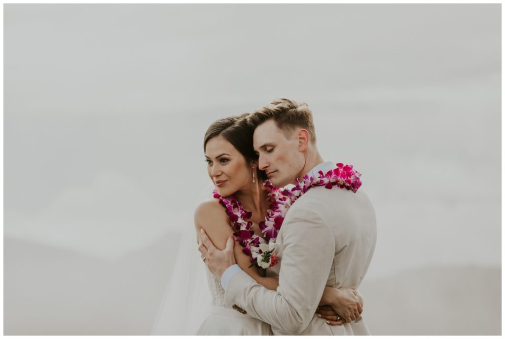 Haleakala Adventurous Elopement Wedding Couple getting married in Maui Hawaii