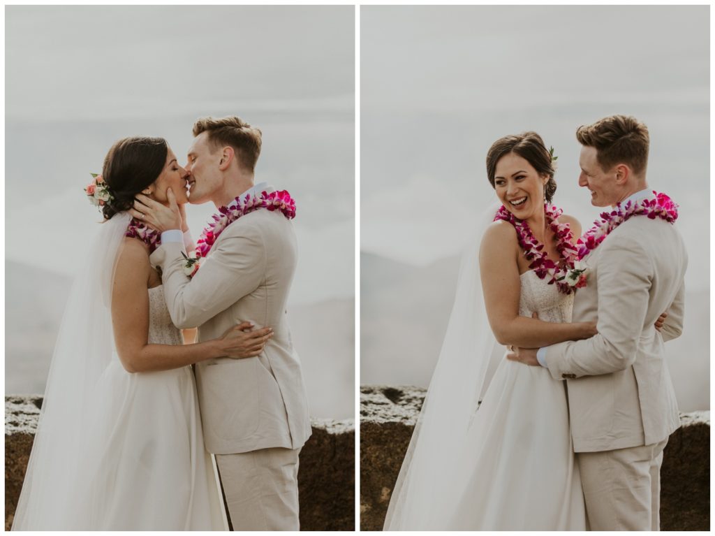 Haleakala Adventurous Elopement Wedding Couple getting married in Maui Hawaii