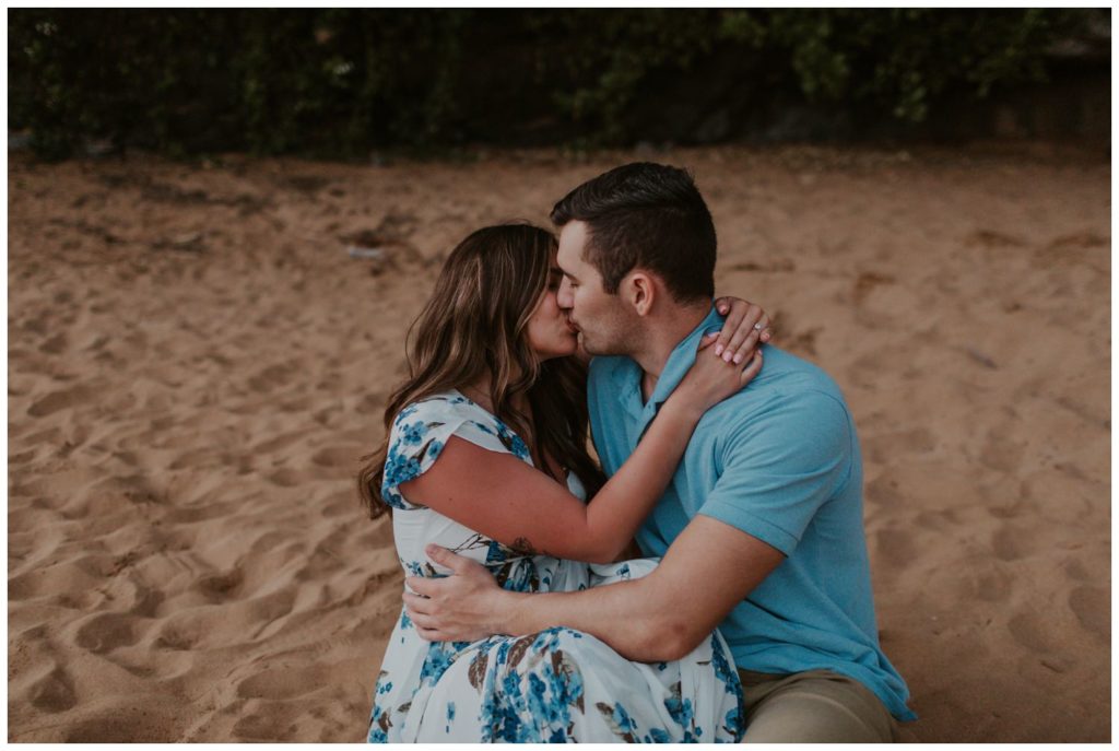 Maui Beach Engagement Photos couples on the sand proposal