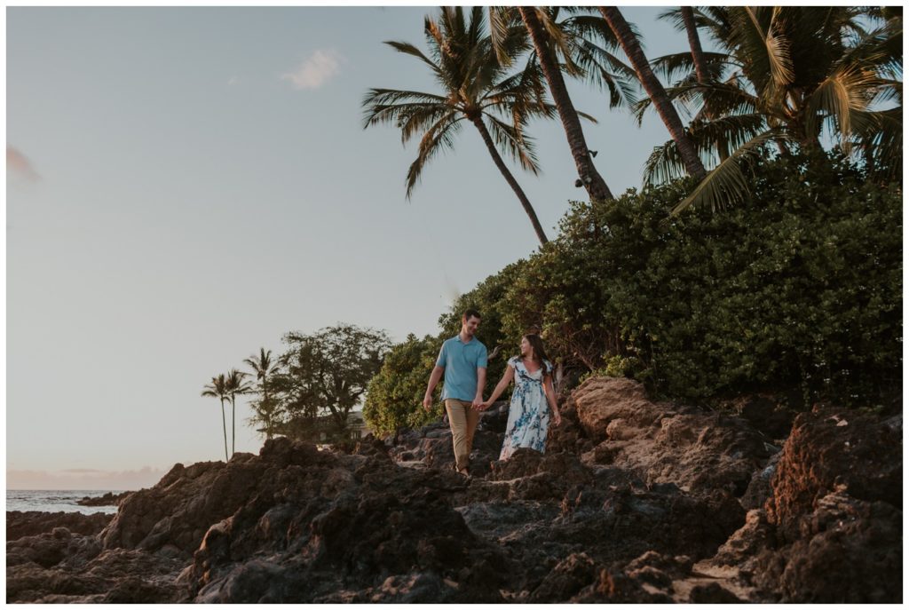 Maui Beach Engagement Photos couples on the sand proposal