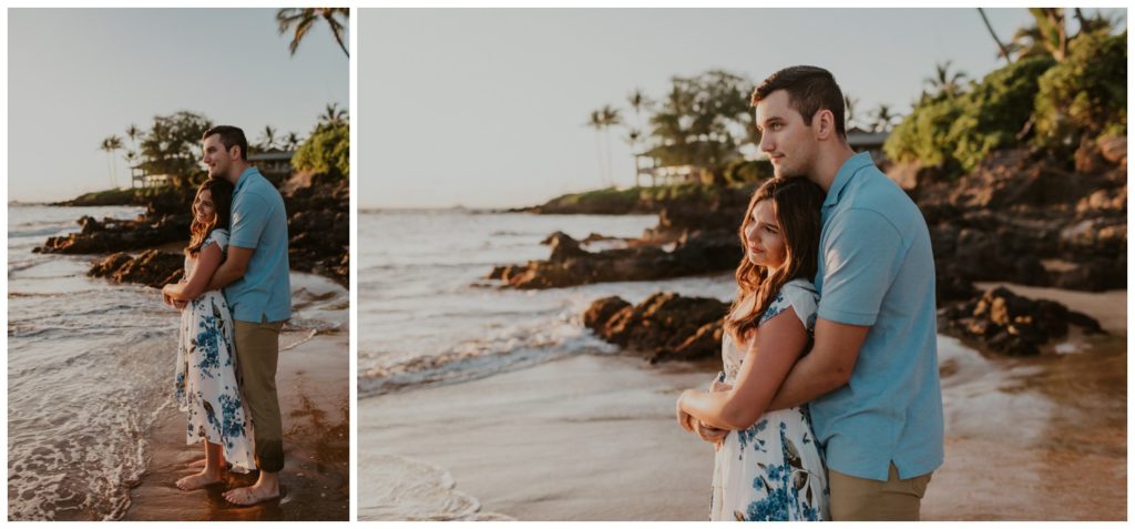 Maui Beach Engagement Photos couples on the sand proposal
