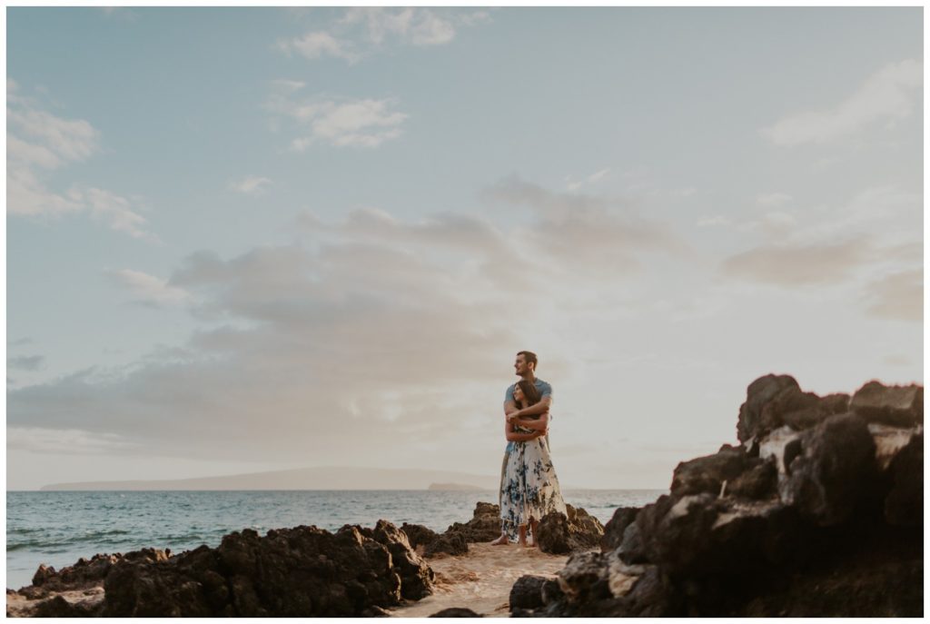 Maui Beach Engagement Photos couples on the sand proposal