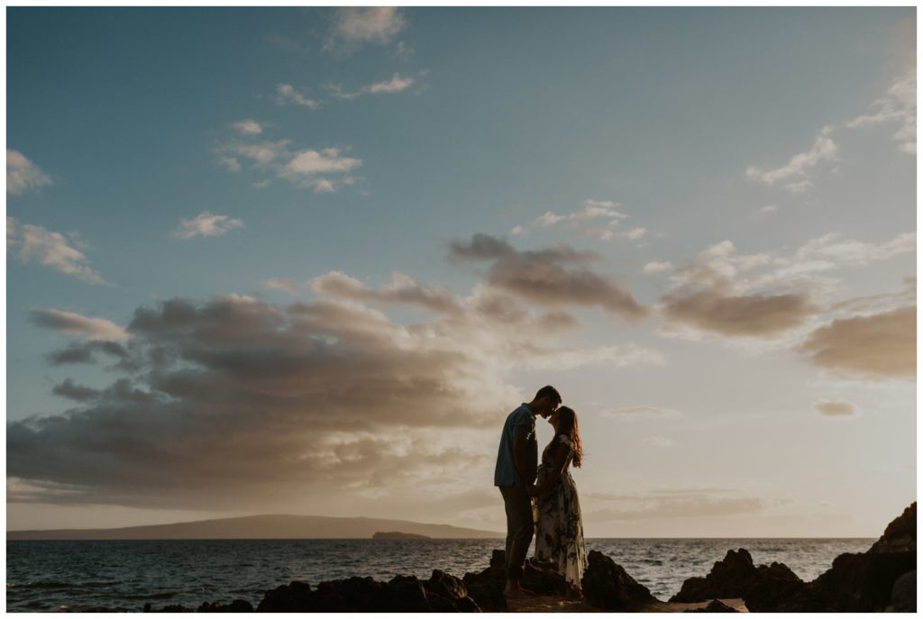 Maui Beach Engagement Photos couples on the sand proposal