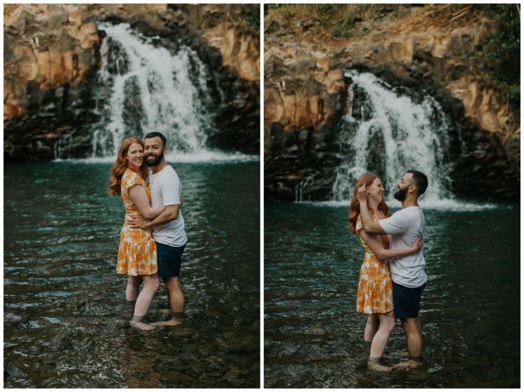 Maui anniversary couples waterfall photos