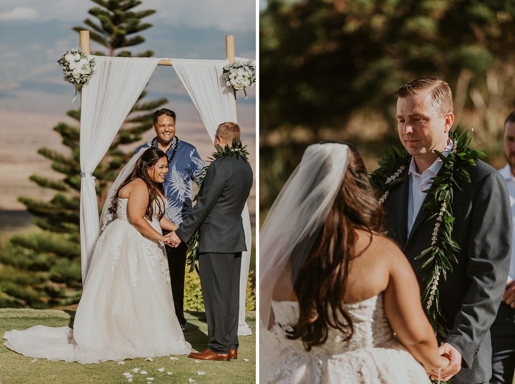 Bride and Groom looking at each other during Ceremony